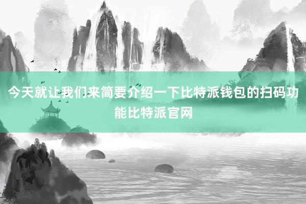 今天就让我们来简要介绍一下比特派钱包的扫码功能比特派官网