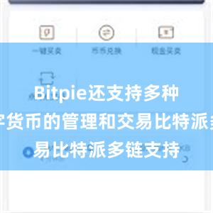 Bitpie还支持多种主流数字货币的管理和交易比特派多链支持